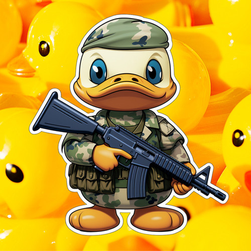 Tactical duck sticker - 2",