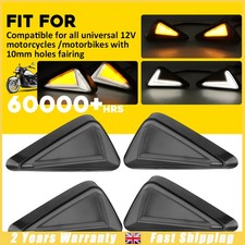 4x LED Smoked Motorbike