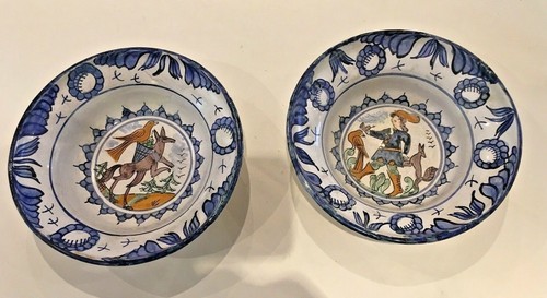 Antique handpainted tin - antique, glaze