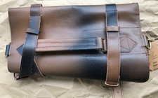 Genuine Leather Chef Roll Bag 7 Pockets Kitchen Tool Storage Brown Smallish Size