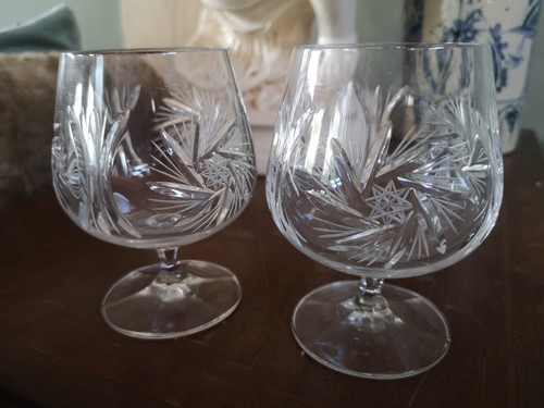 Bohemian crystal brandy - crystal, glass
