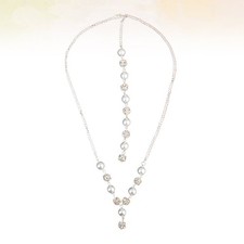  Ladies Jewelry Wedding Necklace for Brides Back Drop Backless Dress