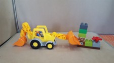 Lego Duplo 10811 Digger with two scoops, figure and decorated blocks