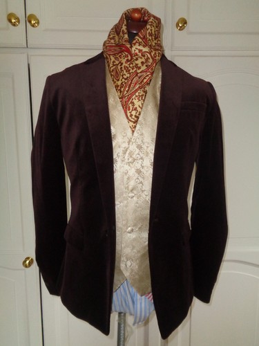 Gold brocade waistcoat size - ,