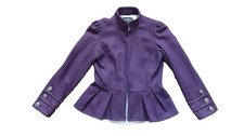 Purple peplum coat jacket