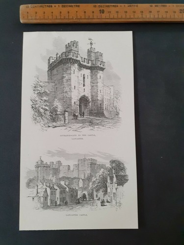 Lancaster castle engraving - lancaster,