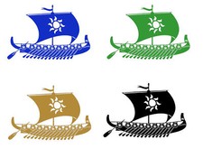 Metal Chrome Wall Art Viking