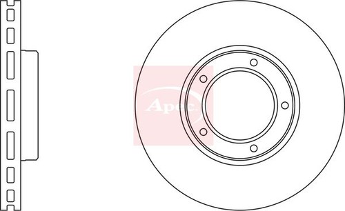 Brake disc front vented - front, fits