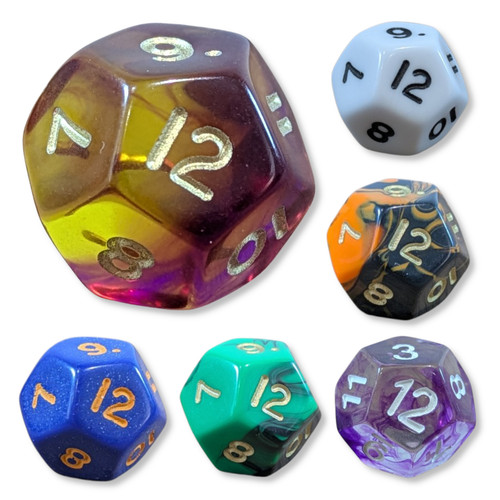 D12 dice twelve sided - d12, twelve-sided