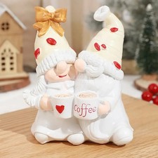Gnome Couple Statue Coffee Gnome Table Ornament Romantic Indoor Ornament Forever