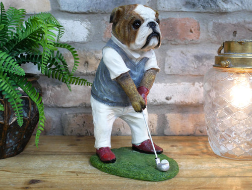 Golf bulldog ornament - golf,