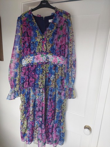 Multicoloured floral midi - floral,