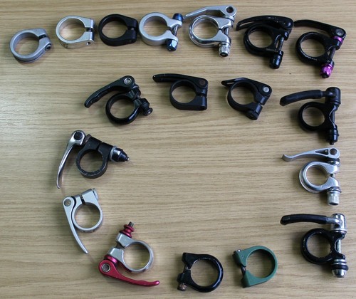 Bike saddle seat post clamp - post,