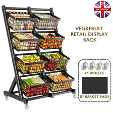 4-Tier Metal Veg&Fruit Retail
