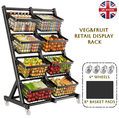 Tier metal veg fruit retail - 4-tier, veg&fruit