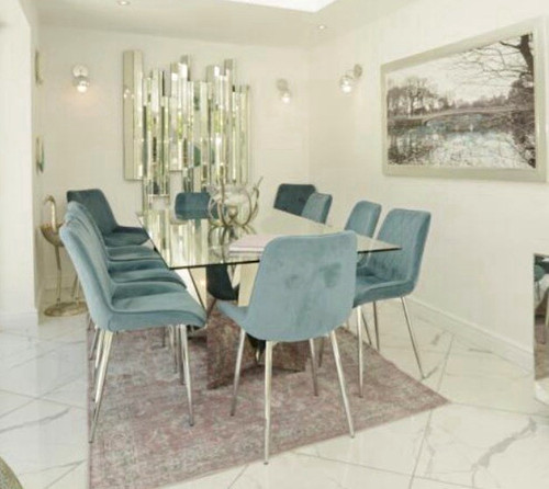 8pc clear glass - glass, table