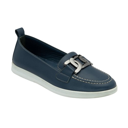Ladies lotus leather slip - leather, on