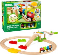BRIO My First Railway Beginner Wooden Train Set for Kids 18 Months Up 