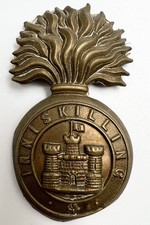 Genuine Victorian Royal Inniskilling Fusiliers Glengarry Cap Badge