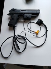 Sony PlayStation 1 2 PS1 PS2 Light Gun Pistol W/ Recoil G-Con Desert Eagle