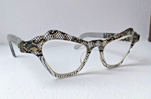 Vintage 50s clear with - clear, black