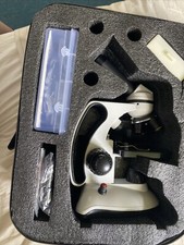 Microscope With Slides And Petri Dish 