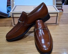 Barker Of Earls Barton "Jarvis" Formal Brown Shoes, Size 7.5, Vtg Old Stock, NWD