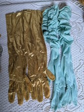 Two Pairs Of Vintage Long Evening Gloves - Size 6 1/2