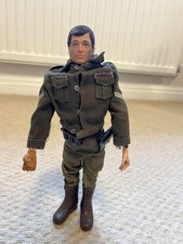 Vintage 1964 Original Action Man Brown Hair Soldier Gripping Hands Box