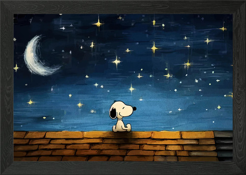 Snoopy under the starry - , night
