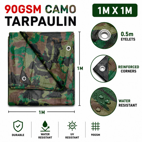 Camouflage tarpaulin 1m - tarpaulin,