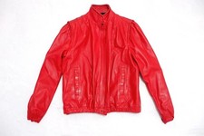 vintage genuine real leather red jacket bomber Michael Jackson Thriller UK10