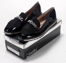 Women's Shiny Black Flat Sole
