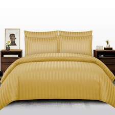 Stripe Duvet Cover Luxury Reversible Bedding Double King Quilt Cover All Sizes