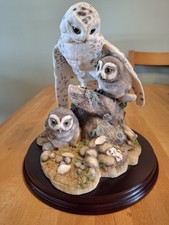 Teviotdale Snowy Owl and Owlets Tv13 Figurine Ornament