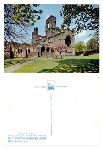 Postcard kirkstall abbey - -,