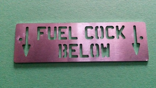 Stainless fuel cock - fuel, below