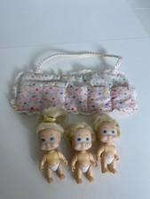 Vintage Tyco Quints Dolls X3 With Sleeping Bag