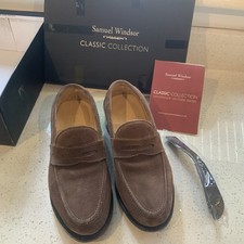Samuel Windsor Classic Penny Loafer brown suede Men’s UK 7 boxed / shoe horn 