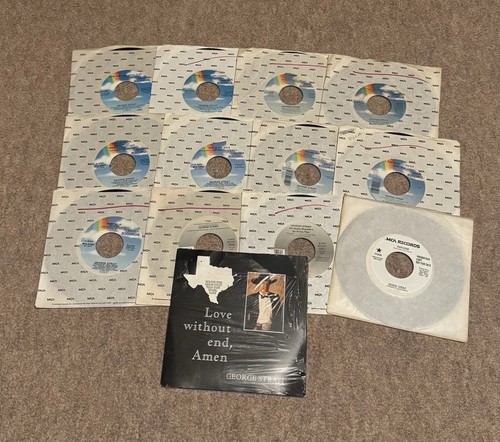 George strait 45s records - strait,