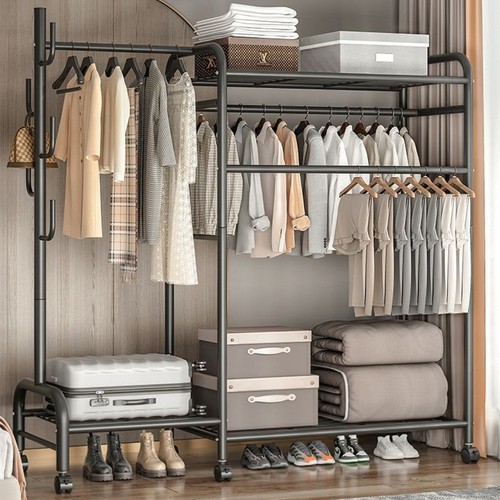 Heavy duty double clothes rail - heavy,