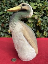 Studio Pottery Duck Bird Sculpture By Guy James Holder Signed