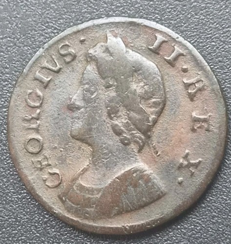 1736 farthing king - farthing,, george
