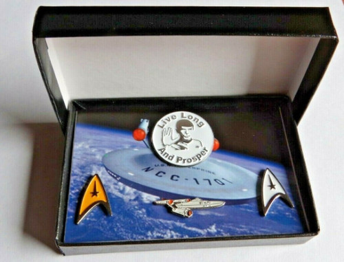 Star trek pin - star, box