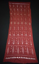 Maroon Egyptian Assuit Silver