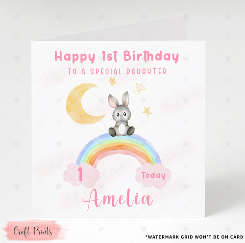 Personalised cute bunny - personalised,
