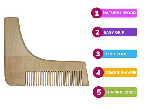 Mens beard comb shaper tool - comb,