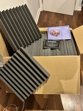 EQ Acoustics Wedge Sound Dampening Acoustic Foam Tile x 32