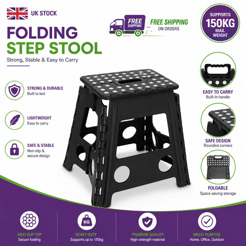 Large 150kg folding - large, stool