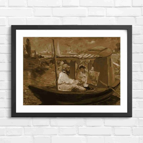 Impressionist barge art - impressionist,
